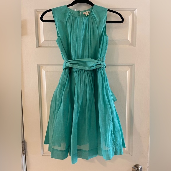 Crewcuts Turqouise Green Ruched Smocked Lined Sundress-Size 12 - Picture 1 of 9